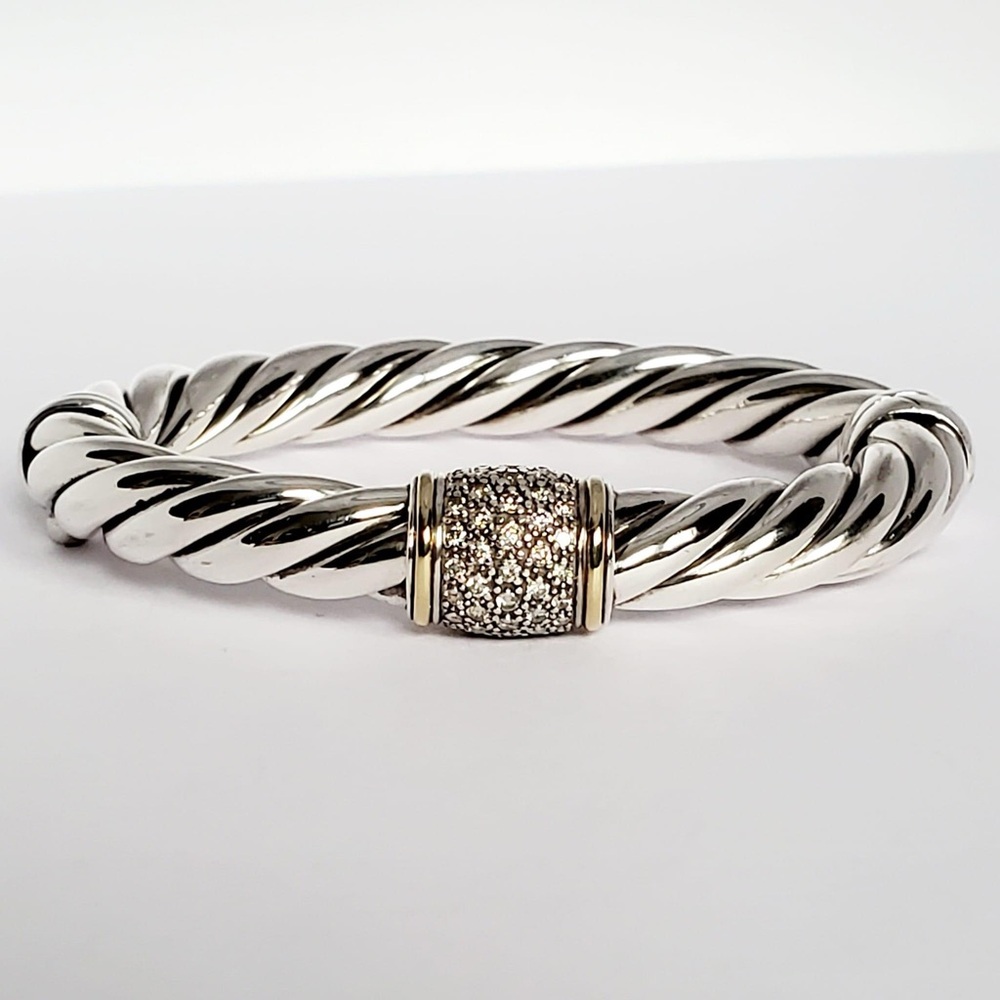 David Yurman, 10mm Metro Diamond Station Bracelet, Medium